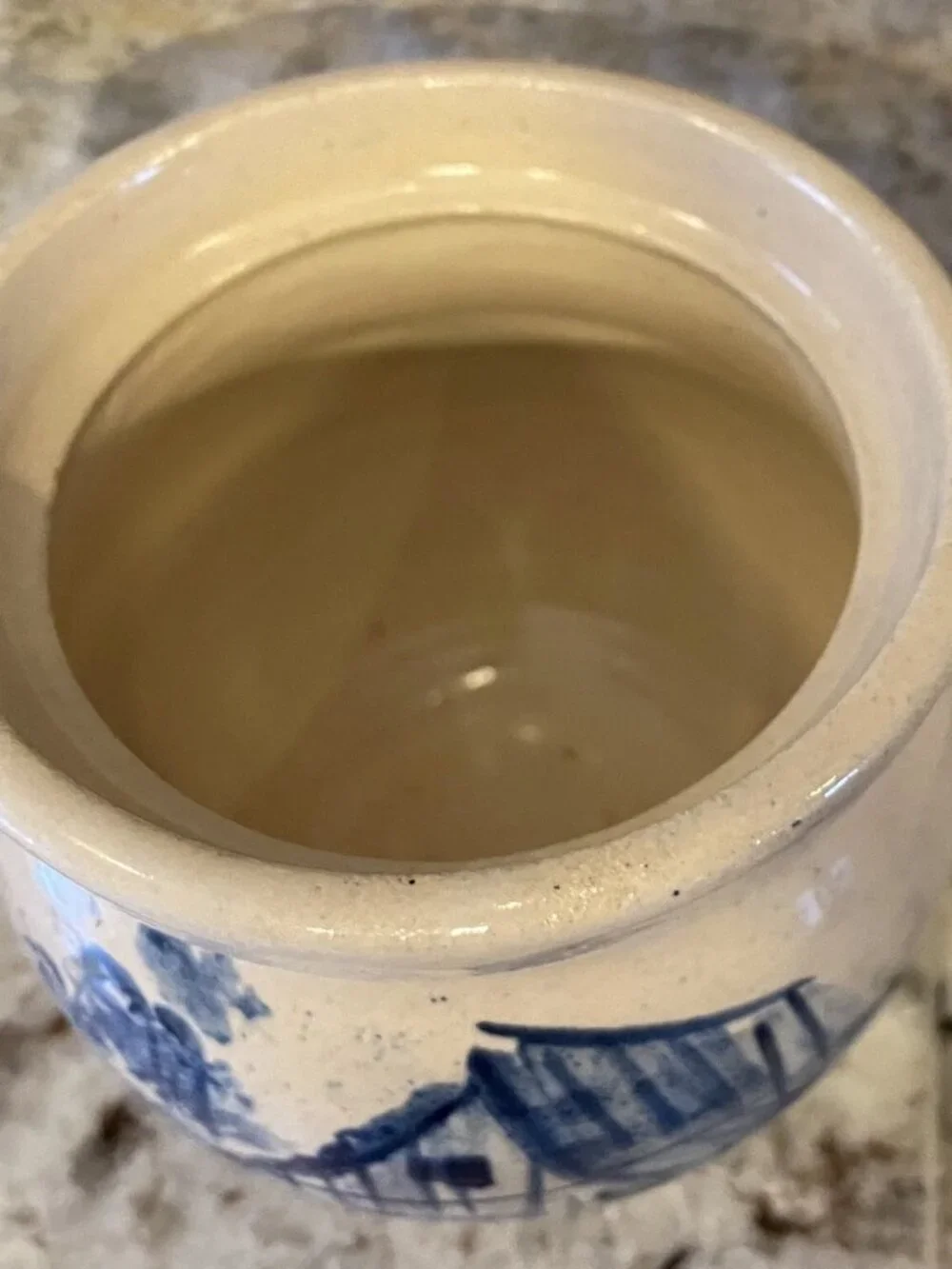 Paul Storie Pottery Open Sugar Crock Bowl Blue Barn Marshall, TX